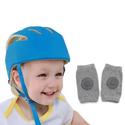 DearJoy Kids Blue & Grey Safety Helmet With Kneepads-41