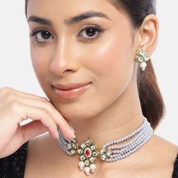 Anouk Gold-Plated Kundan-Studded Jewellery Set-16