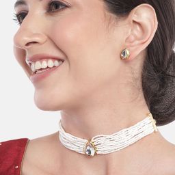 Anouk Gold-Plated Kundan-Studded Jewellery Set-image-96