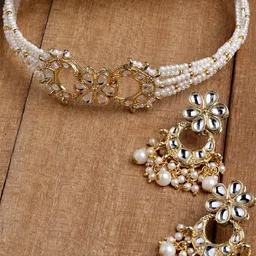 KARATCART Women Gold-plated Kundan Studded Jewellery Set-34