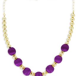 AKSHARA Gold-Plated Stone-Studded & Beaded Jewellery Set-42