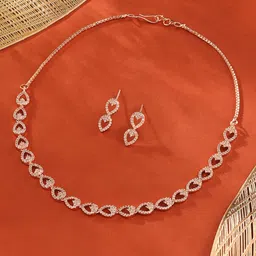 Zaveri Pearls Cubic Zirconia Stone-Studded Jewellery Set-41