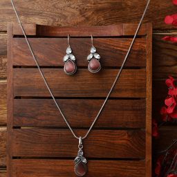VENI Silver-Plated Stone-Studded Jewellery Set-image-53