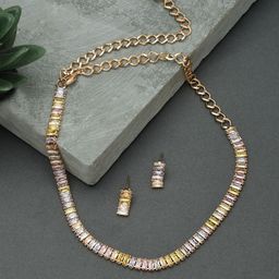AMI Women Gold-Toned Stone Studded Jewellery Set-37
