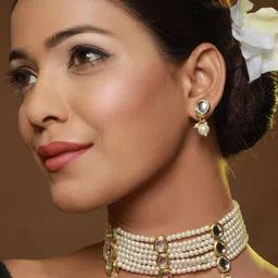 Anouk Gold-Plated Kundan-Studded & Beaded Jewellery Set-29