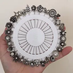 Sherly fashion HIgh Quality 30pc set of Lovely Metallic Hijab Pin Antique Brooches Scarf Pins Brooch-image-0