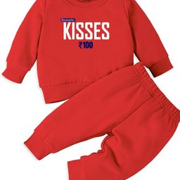 Minicult Infant Kids Printed Round Neck T-shirt with Trousers-image-63
