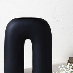 The Decor Mart Black Solid Contemporary Ceramic Vase-53