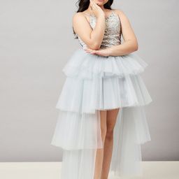 Stylo Bug Grey Net Dress-picture-35