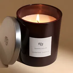 FIG Off White & Brown Coastal Escape Palm Wax Jar Candle-image-40