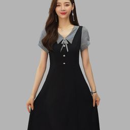 JC Collection Black Sheath Dress-image-4