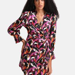 Kazo  Women Multicoloured Printed Satin Dress-image-59