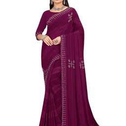 RANGRASIYA Striped Beads and Stones Saree-picture-40