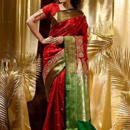 RASVRITI Woven Design Zari Pure Silk Kanjeevaram Saree-image-14