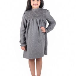 Miyo Girls Grey A-Line Dress-image-35