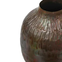 Cocovey Homes Brown Textured Cylindrical Metal Flower Vase-image-43