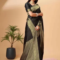 RASVRITI Woven Design Zari Pure Silk Kanjeevaram Saree-picture-46