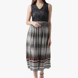 DODO & MOA Women Black Midi Dress-image-96