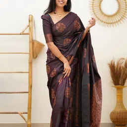 RASVRITI Woven Design Zari Pure Silk Kanjeevaram Saree-picture-27