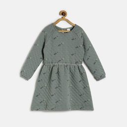 MINI KLUB Girls Puff Sleeves Embroidered Flared Cotton Dress-image-30