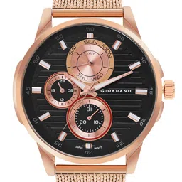 GIORDANO Men Round Dial & Bracelet Style Straps Analogue Watch- GZ-50030-22-13