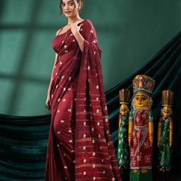Angoshobha Floral Embroidered Saree-image-42