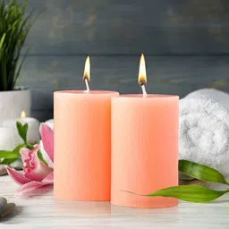 Iris Peach 2 Pieces Pomogranate Pillar Candles-21