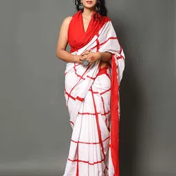 Pinkcity Trade World Floral Pure Cotton Bagru Saree-image-77