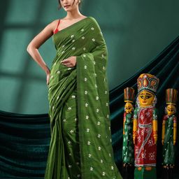 Angoshobha Floral Embroidered Saree-image-78