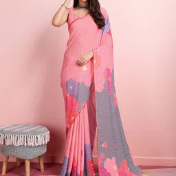 Rekha Maniyar Abstract Printed Sequinned  Saree-20