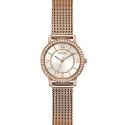 GUESS Women Embellished Dial & Gold Toned Analogue Watch GW0534L3-Rose Gold-image-66