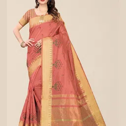 SERONA FABRICS Floral Embroidered Silk Cotton Mysore Silk Saree-23