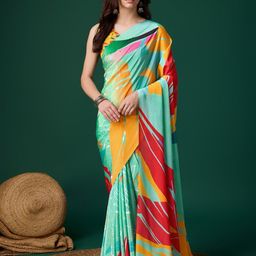 P D Silk Mills Printed Pure Crepe Saree-56