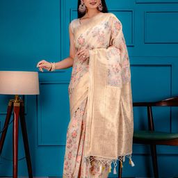 MIMOSA Woven Design Zari Art Silk Banarasi Saree-image-25
