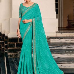elora Sequinned Bandhani Saree-image-33