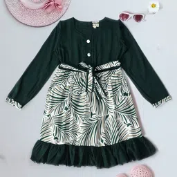 Bella Moda Girls Abstract Printed Casual Wear Dress-image-30