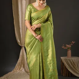 Anouk Ethnic Motifs Woven Design Banarasi Saree-image-83