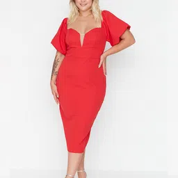 Trendyol Sheath Midi Dress-image-20