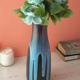 The Decor Mart Blue Layers Cermaic Vase-image-29