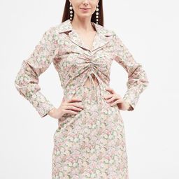 Harpa Floral Printed Shirt Dress-image-32