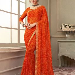 Reboot Fashions Bandhani Zari Pure Chiffon Bandhani Saree-image-13