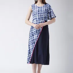 DODO & MOA Checked Layered Midi Fit & Flare Dress-picture-11