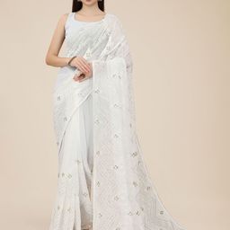 VAIRAGEE Floral Embroidered Sequinned Saree-15