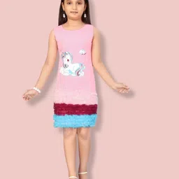 Aarika Girls Net A-Line Dress-9