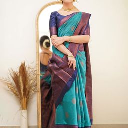 KALINI Woven Design Pure Silk Saree-image-1