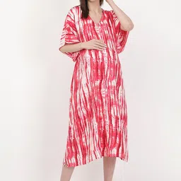MYLO ESSENTIALS Fuchsia Maternity Kaftan Maxi Dress-picture-9