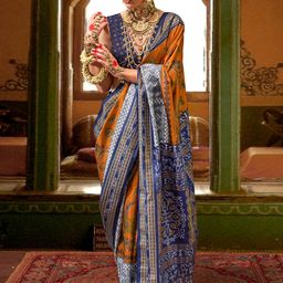 Anouk Ethnic Motifs Zari Silk Blend Saree-13