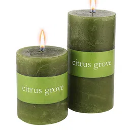 Perenne Design Green Lemon & Lime Aroma Pillar Candle-4