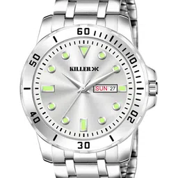 Killer Men Stainless Steel Bracelet Style Straps Analogue Watch KL-9101-SILVER-27