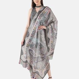 MUFFLY Women Kalmakari Printed Fine Soft Bamboo Shawl-51